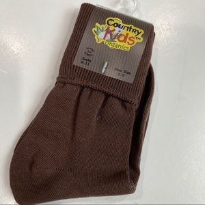 💲Country Kids 9-11 chocolate brown cotton socks